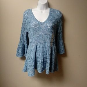 Jeanne Pierre light blue sweater